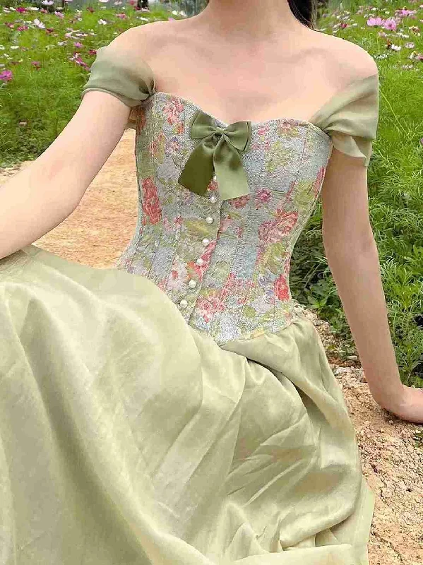 Vintage Princess Bow Tie Corset & Skirt