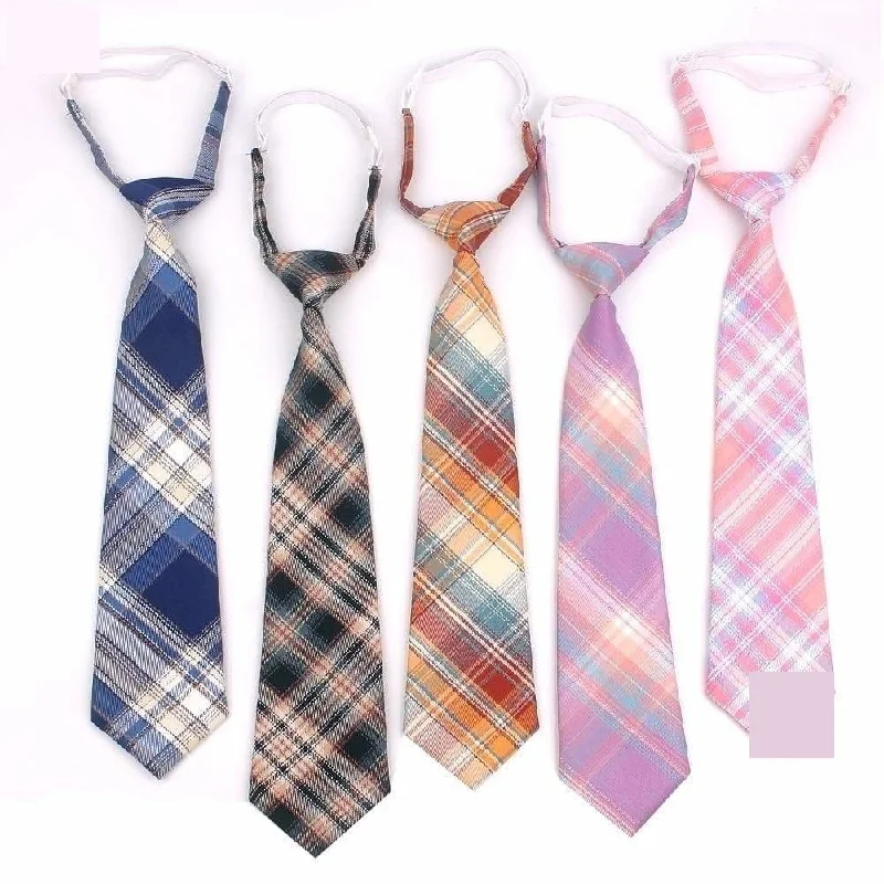 Unisex Skinny Casual Fashion Plaid Pattern Slim Gravatas Necktie