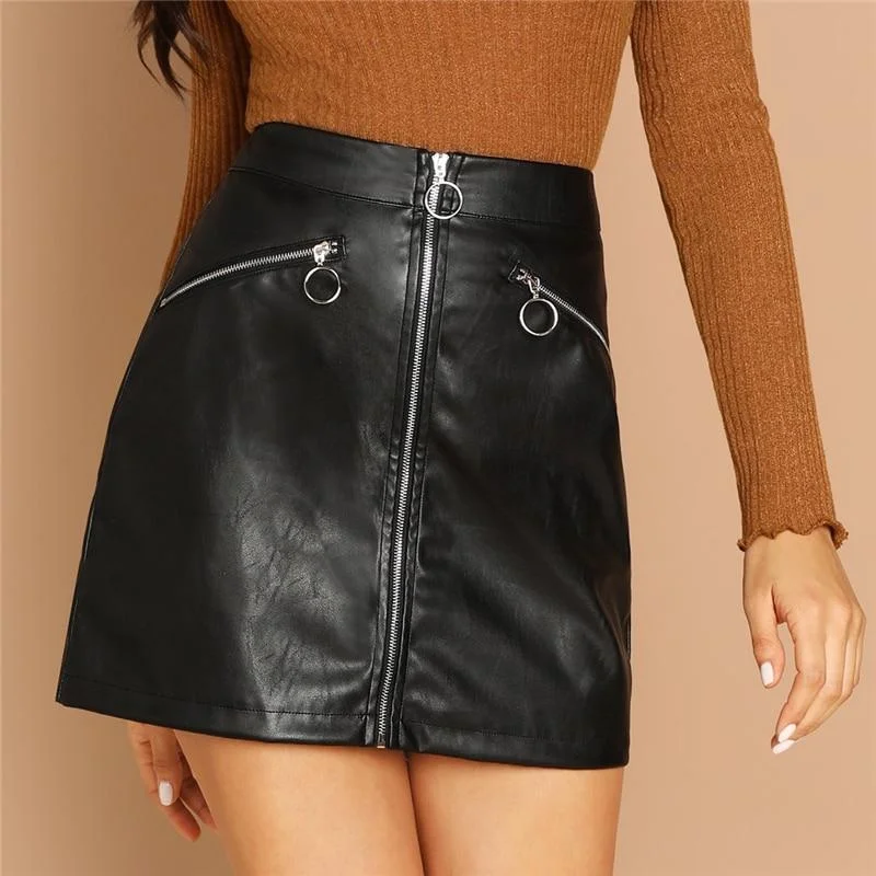 O-Ring Zip Sheath Skirt