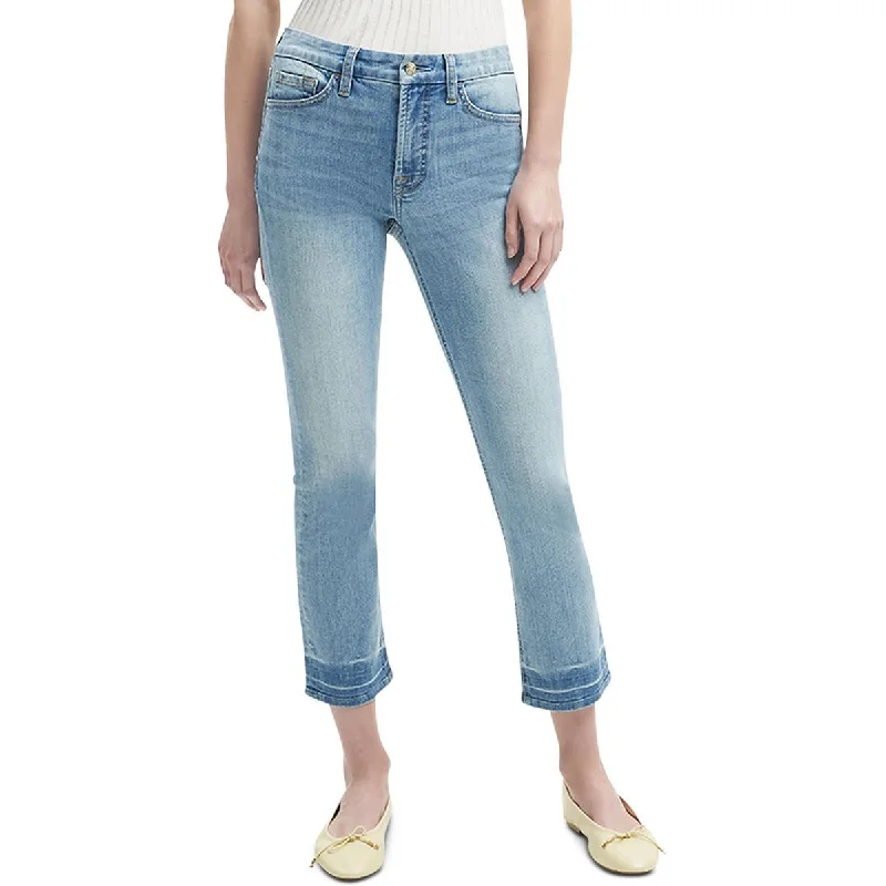 Jen7 Womens Plus Ankle Slimming Straight Leg Jeans