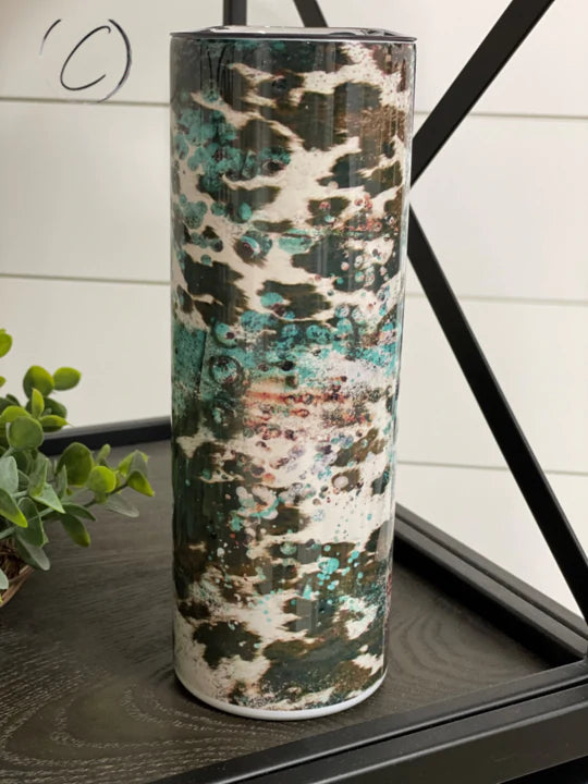 Rustic Cowhide  Skinny Tumbler