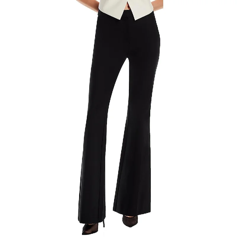 Womens High Rise Flare Dress Pants