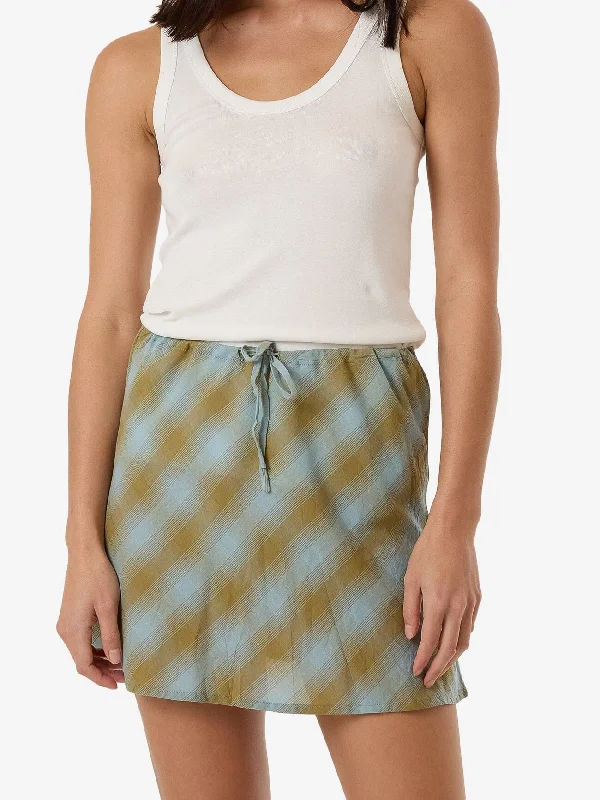 Ansley Bias Skirt - Stone Blue