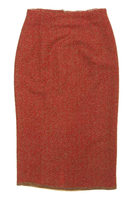 Fendi - Red Pencil Skirt -IT 40