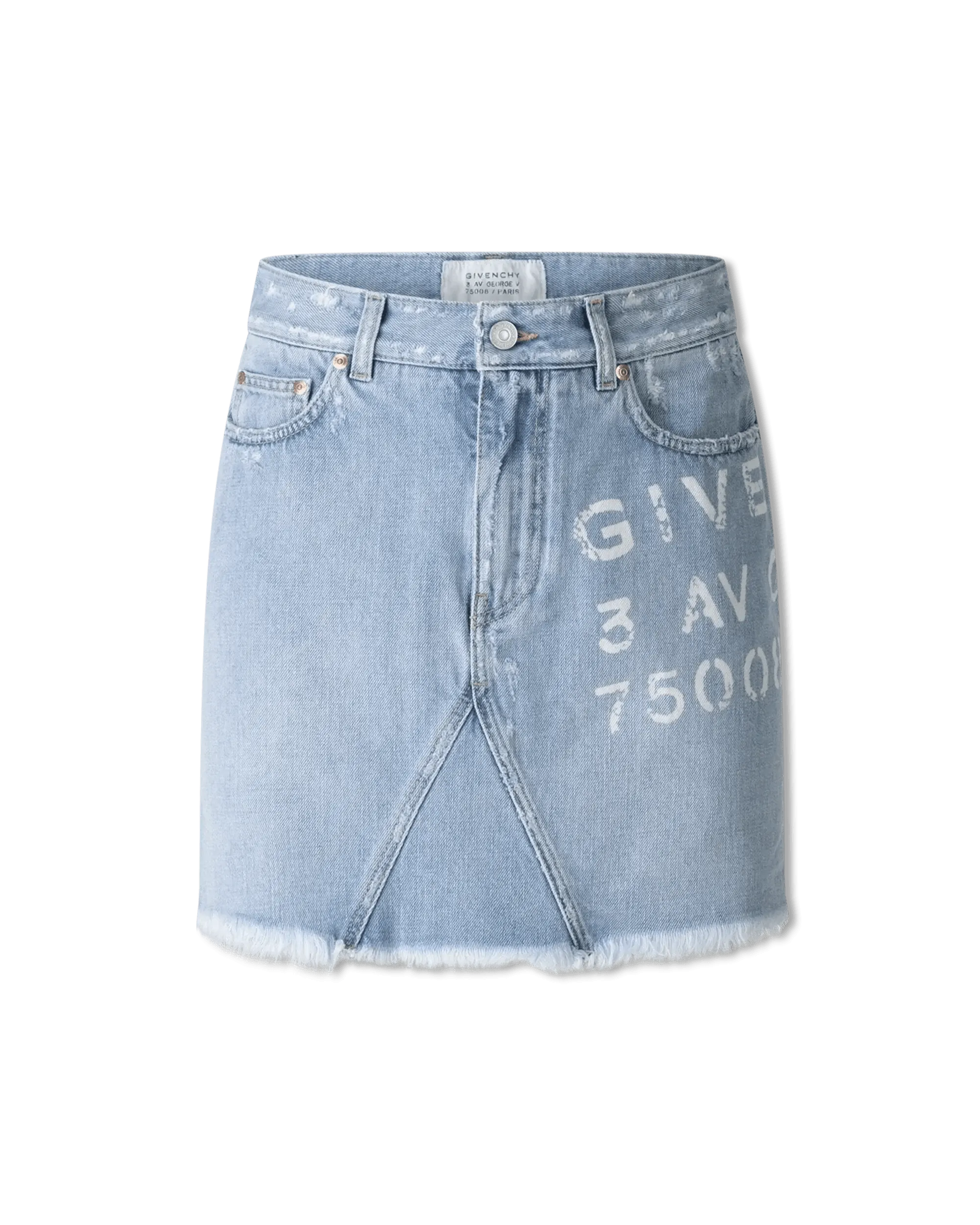 Denim Mini Skirt With Logo