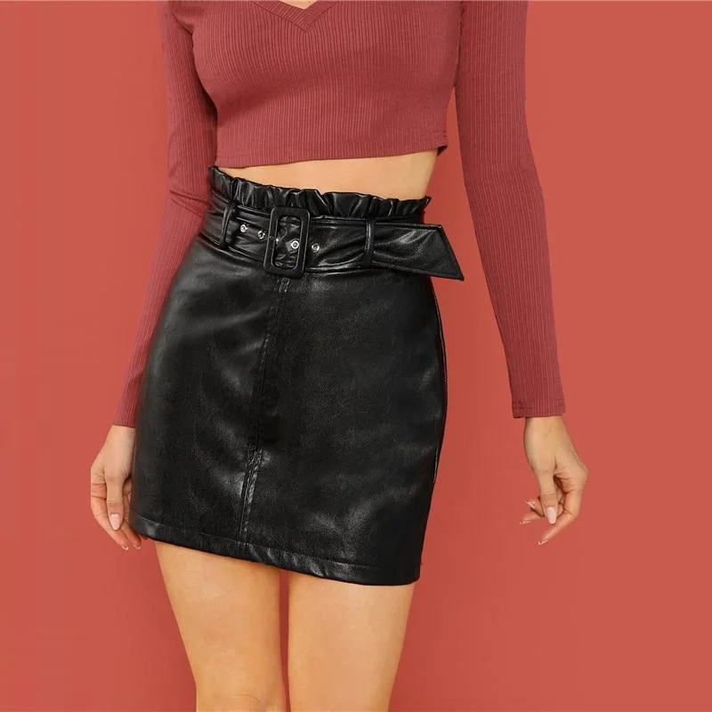 Self Adjustable Belted Skirt