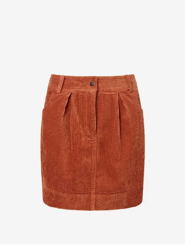 Itsuki Women's Organic Cotton Corduroy Skirt | Ginger