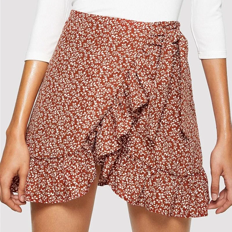 Ruffle Feathers Mini Skirt