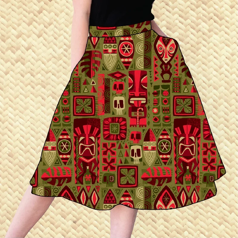 'Island Christmas' Aloha Skirt with Pockets - Ready to Ship!