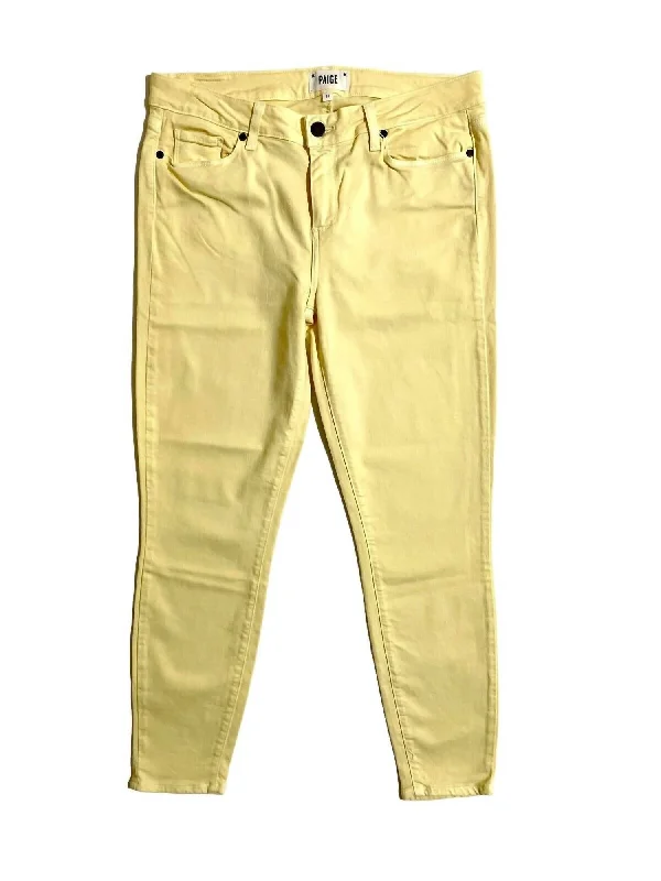 Women's Verdugo Ankle Skinny Stretch Jeans In Yellow