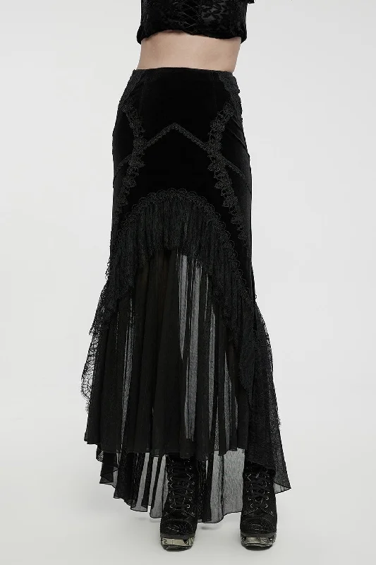 Gothic Geisha Velvet Skirt